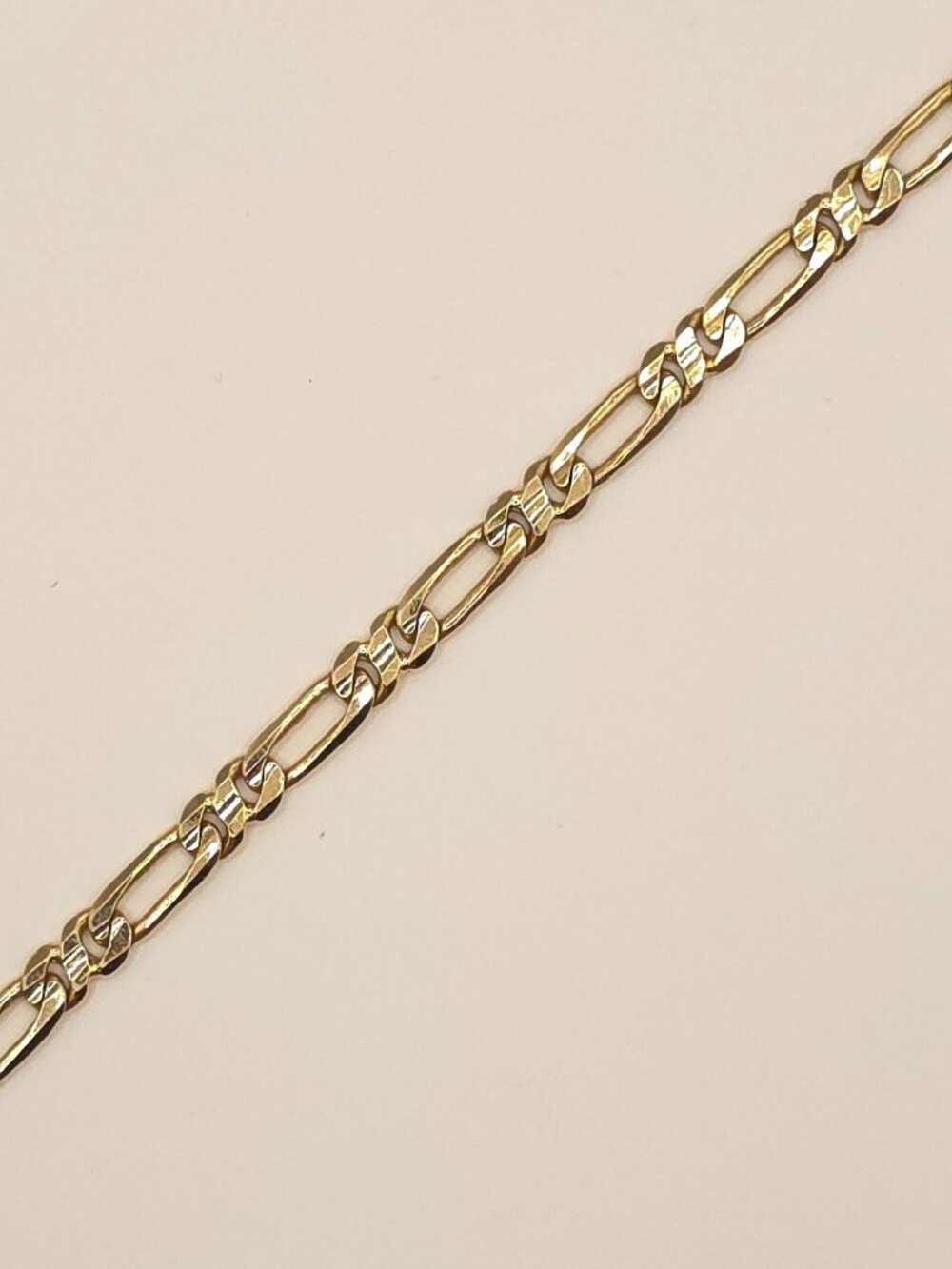 Men's Figaro Chain Bracelet 8" Lobster Clasp Classic Design Polished Finish Eleg